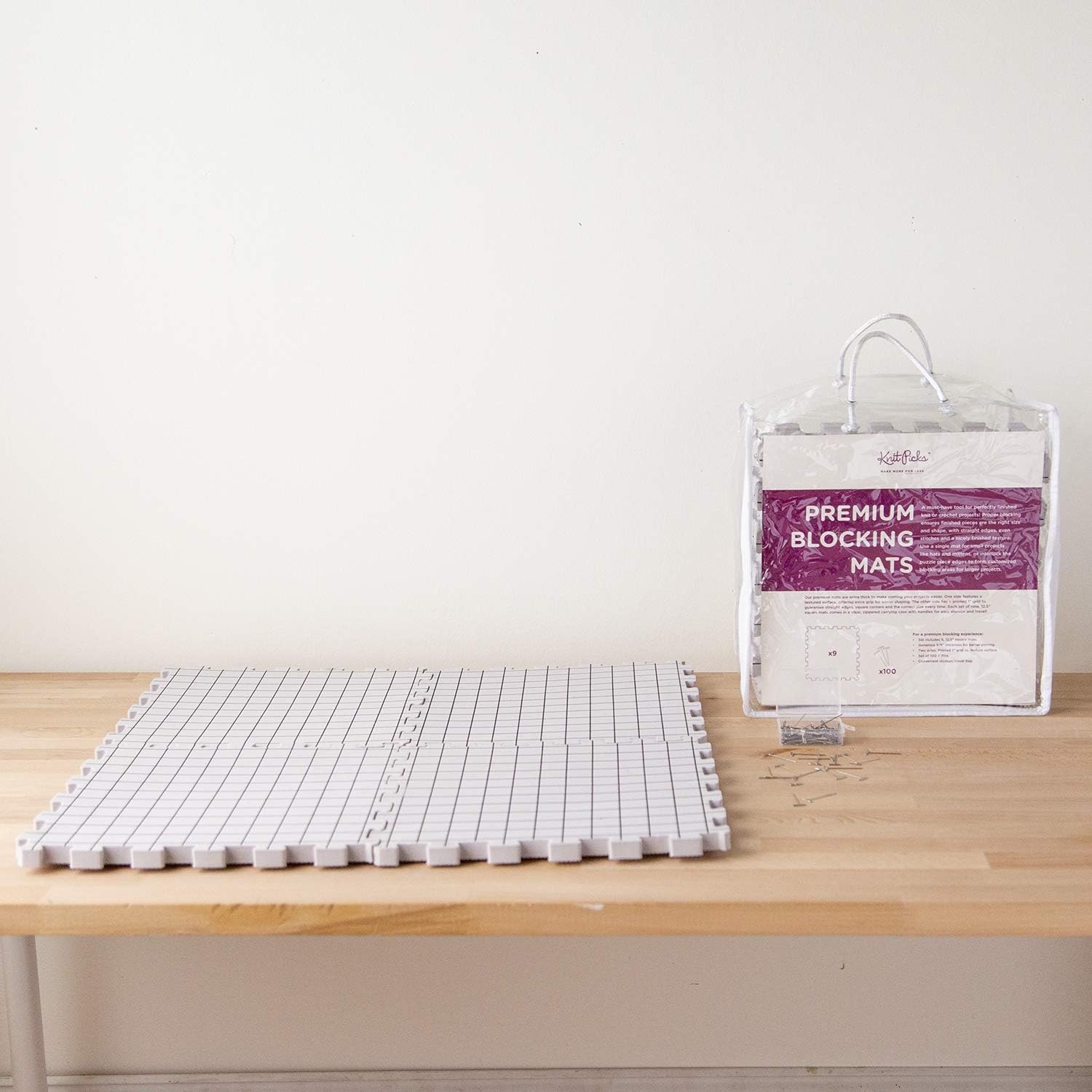 image:imageKnit Picks Blocking Mats for Knitting and Crochet Pack of 9 Textured Blocking BoardsPremium
