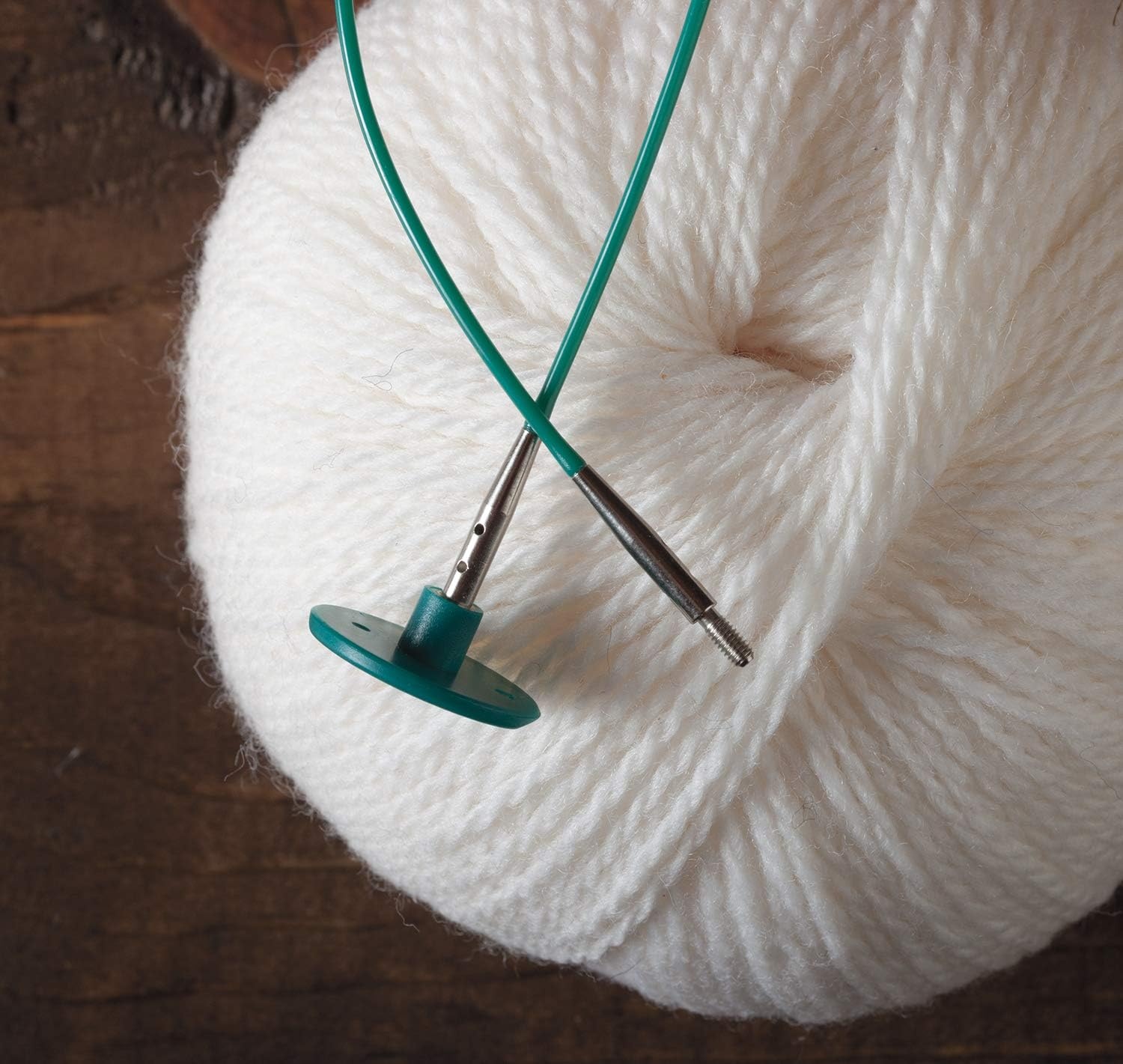 image:imageKnit Picks Interchangeable Circular Knitting Needle Cable 16 Green For Short Tip Interchangeable knitting needles creates 16 inch total length including needle length when attached40