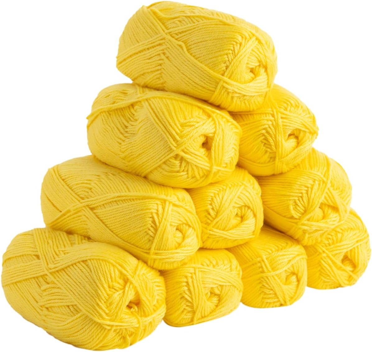 image:imageKnit Picks Mighty Stitch Gray Wool Blend Yarn Pack for Crocheting 10 skeins 1000g of merino wool and acrylic blend worsted weight knitting yarn in Ash Heather colorSunflower