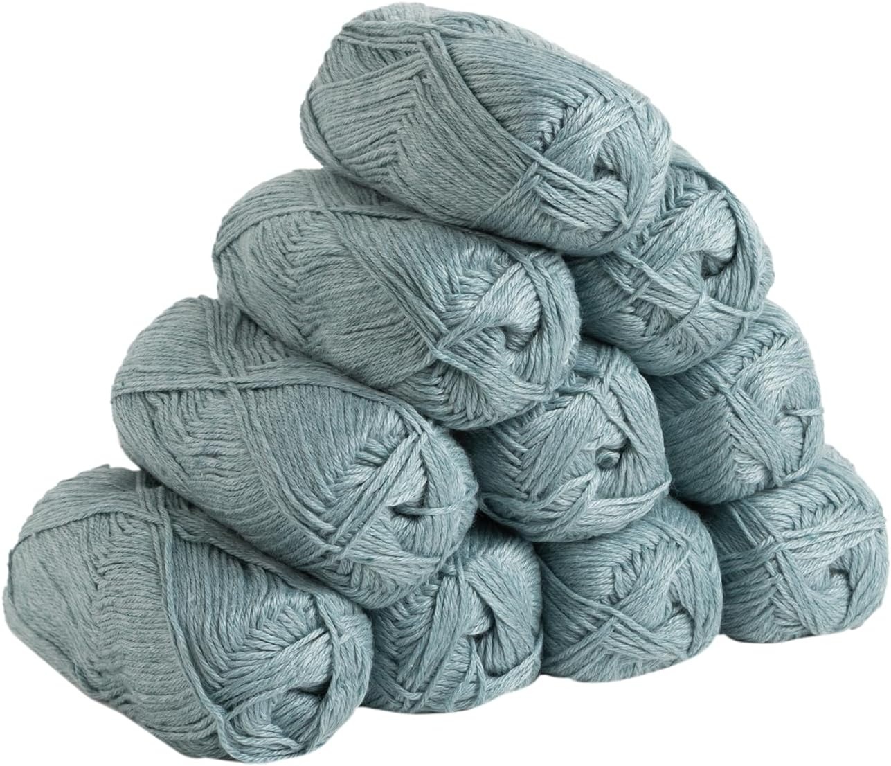 image:imageKnit Picks Mighty Stitch Teal Wool Blend Yarn Pack for Crocheting 10 skeins 1000g of merino wool and acrylic blend worsted weight knitting yarn in Spruce Heather colorSpruce Heather