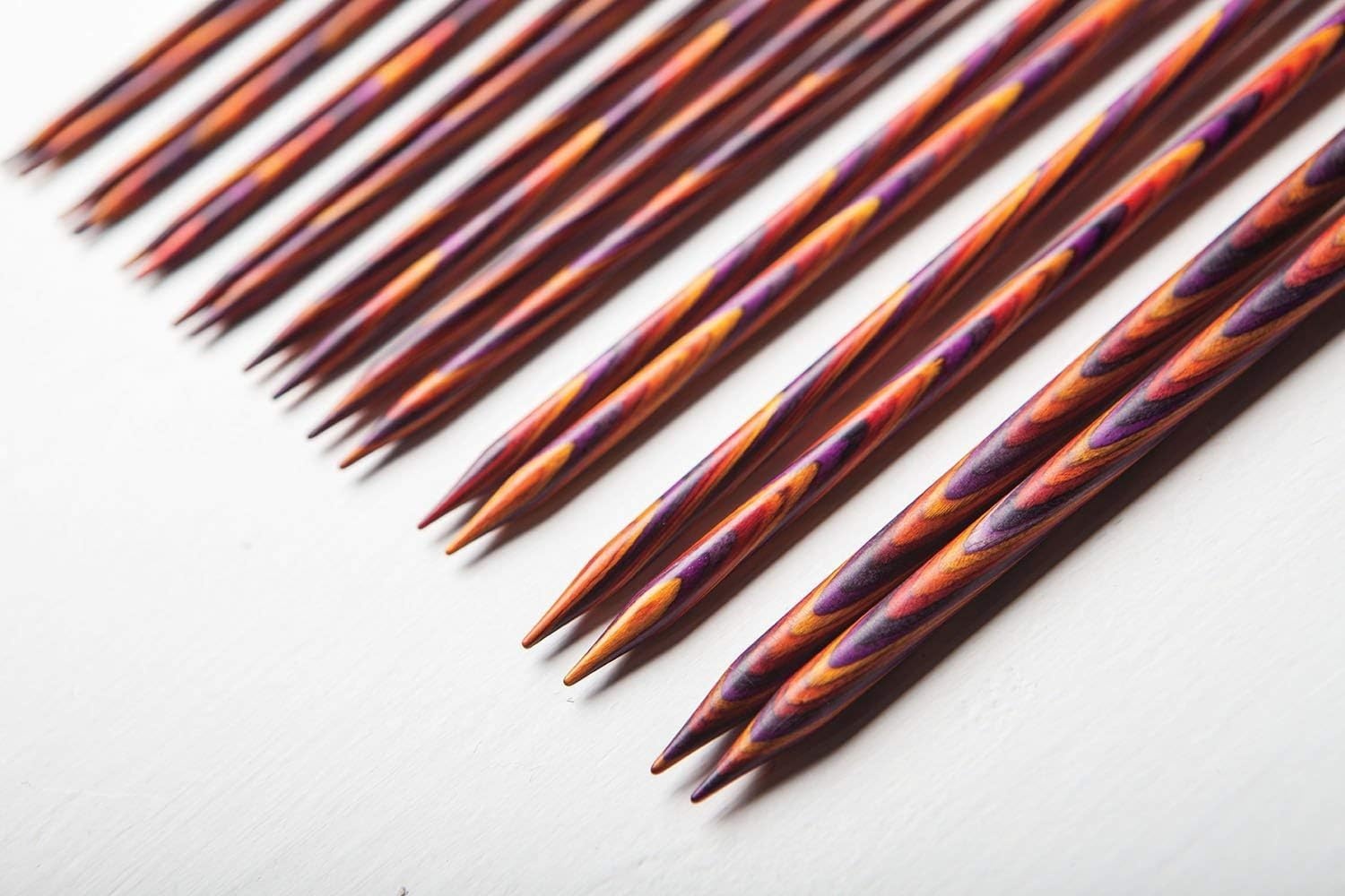 image:imageKnit Picks Straight Single Point Wood Knitting Needle Set US 411 Radiant 10Radiant