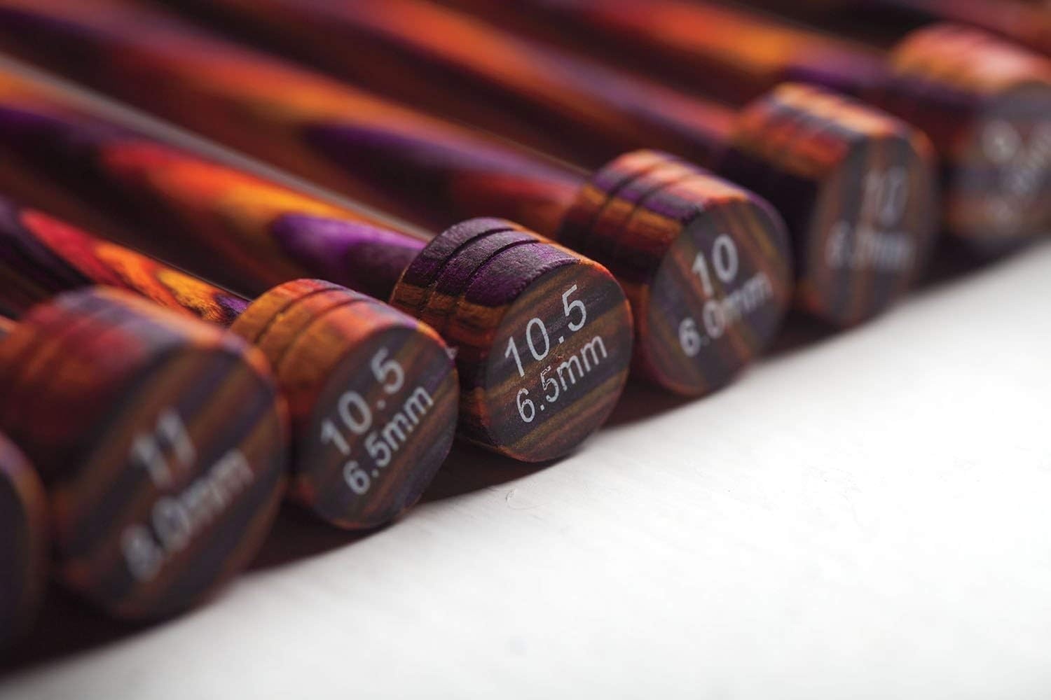 image:imageKnit Picks Straight Single Point Wood Knitting Needle Set US 411 Radiant 10Radiant