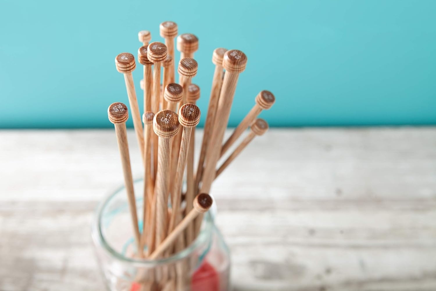 image:imageKnit Picks Straight Single Point Wood Knitting Needle Set US 411 Radiant 10Sun struck