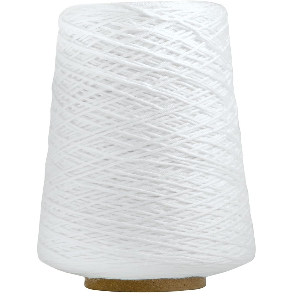image:imageKnit Picks Dishie White Worsted Weight 100 Cotton Yarn for Dishcloths  400g cone of soft solid colored knitting yarn in White color for crocheting machine washableWhite