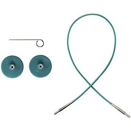 image:imageKnit Picks Interchangeable Circular Knitting Needle Cable 16 Green For Short Tip Interchangeable knitting needles creates 16 inch total length including needle length when attached16