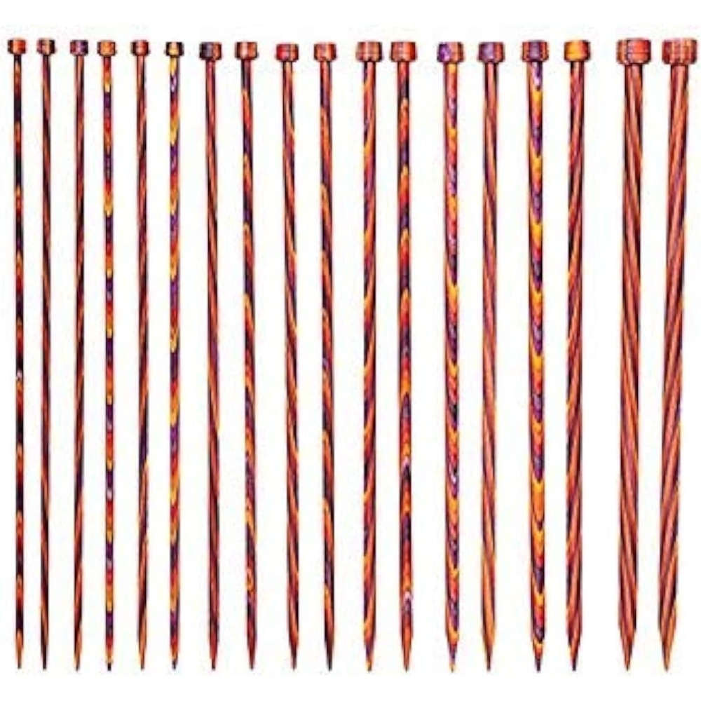 image:imageKnit Picks Straight Single Point Wood Knitting Needle Set US 411 Radiant 10Radiant