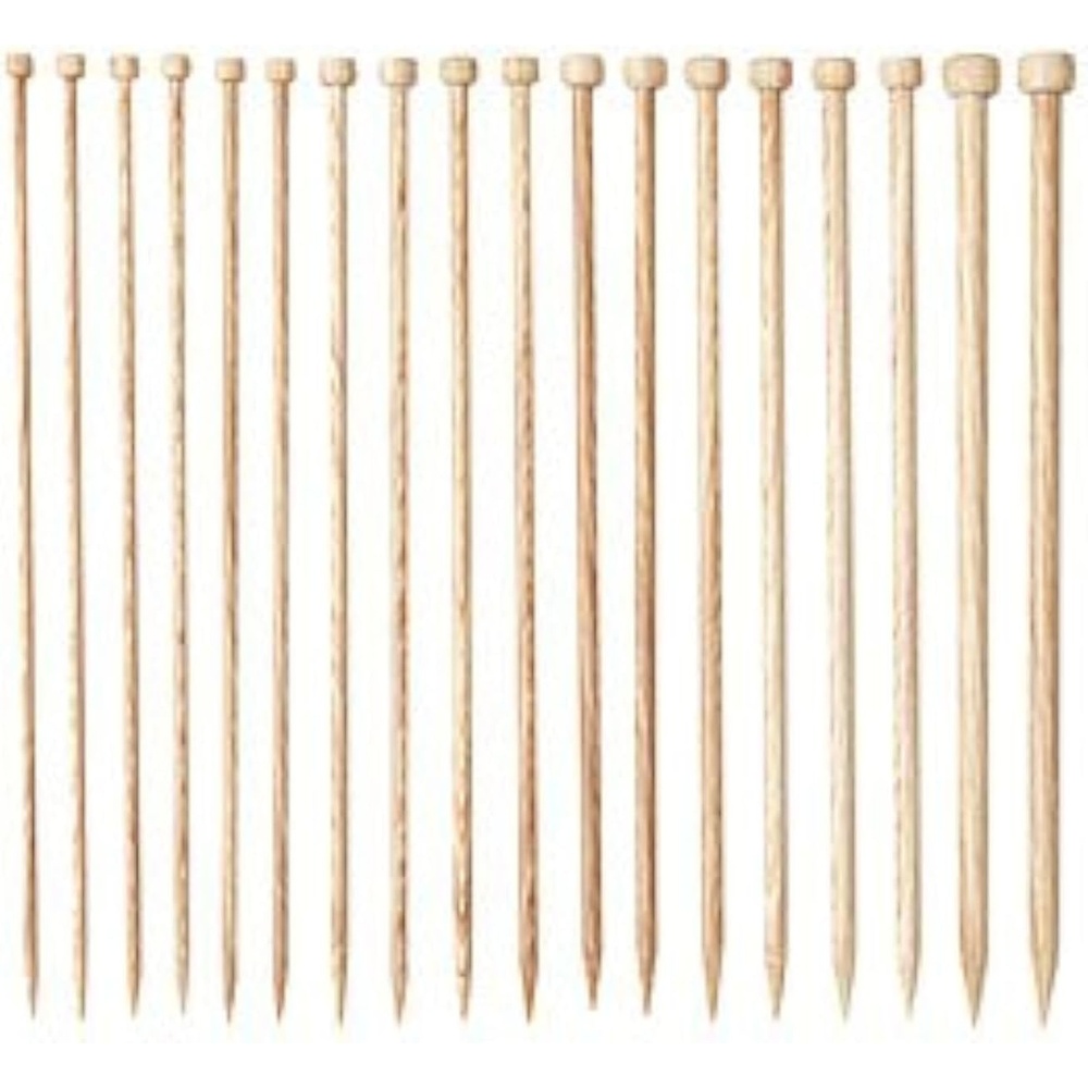 image:imageKnit Picks Straight Single Point Wood Knitting Needle Set US 411 Radiant 10Sun struck
