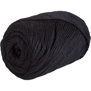 Knit Picks Dishie White Worsted Weight 100% Cotton Yarn for Crocheting | 100g of solid colored yarn in Swan color for dishcloths, machine washable.(Black)