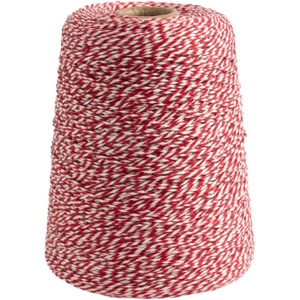Knit Picks Dishie White Worsted Weight 100% Cotton Yarn for Dishcloths | 400g cone of soft solid colored knitting yarn in White color for crocheting, machine washable.(Fiesta Red Twist)
