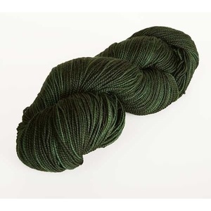 Knit Picks Hawthorne Black Merino Wool Sock Yarn for Knitting | 100g hank of hand dyed yarn for socks in Blackbird color, machine washable.(Conifer)