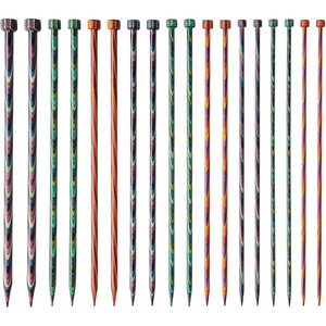 Knit Picks Straight Single Point Wood Knitting Needle Set US 4-11 (Radiant 10″)(Mosaic)